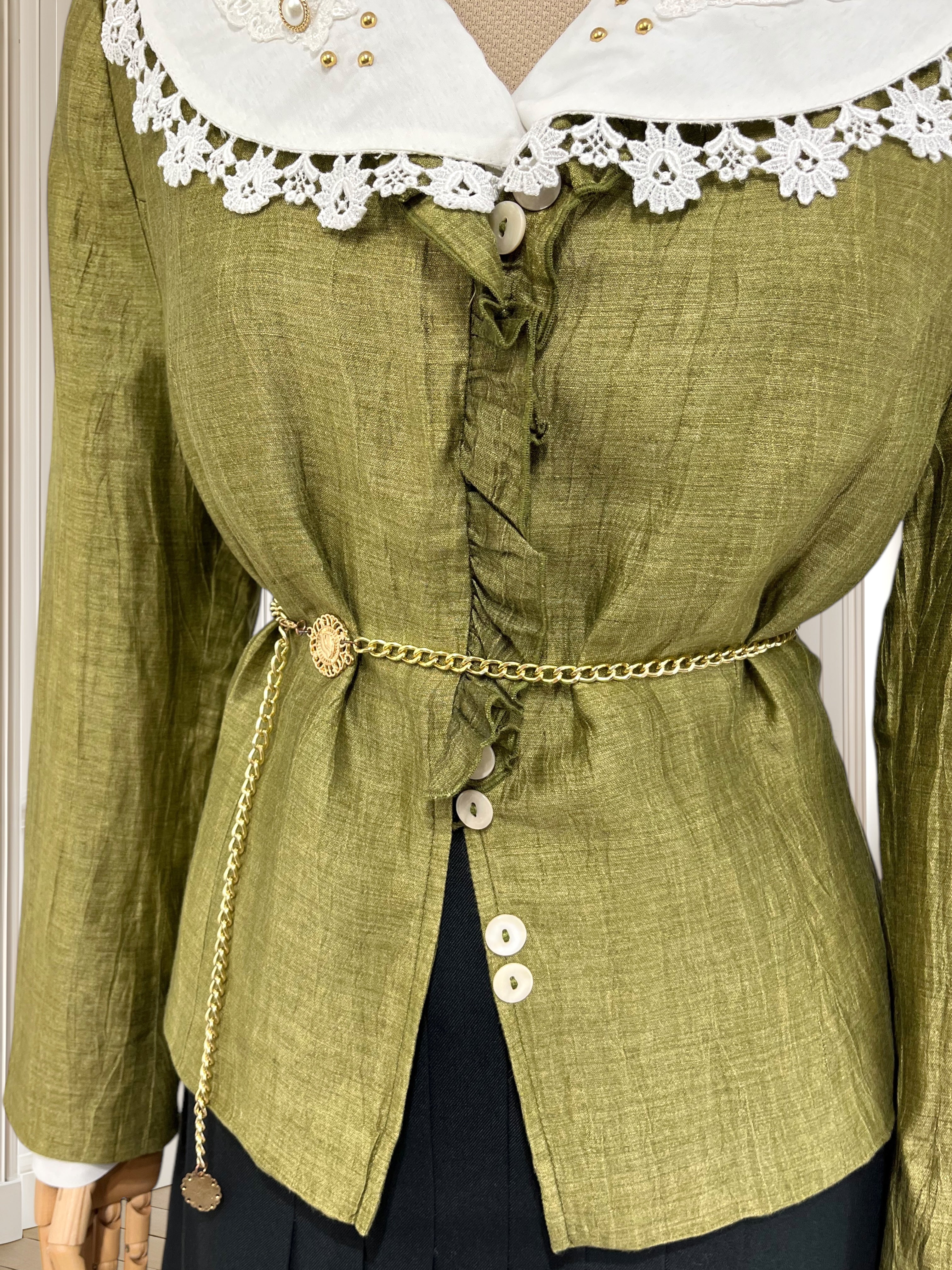 Sacou vintage olive din in mărimea M