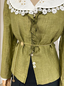 Sacou vintage olive din in mărimea M