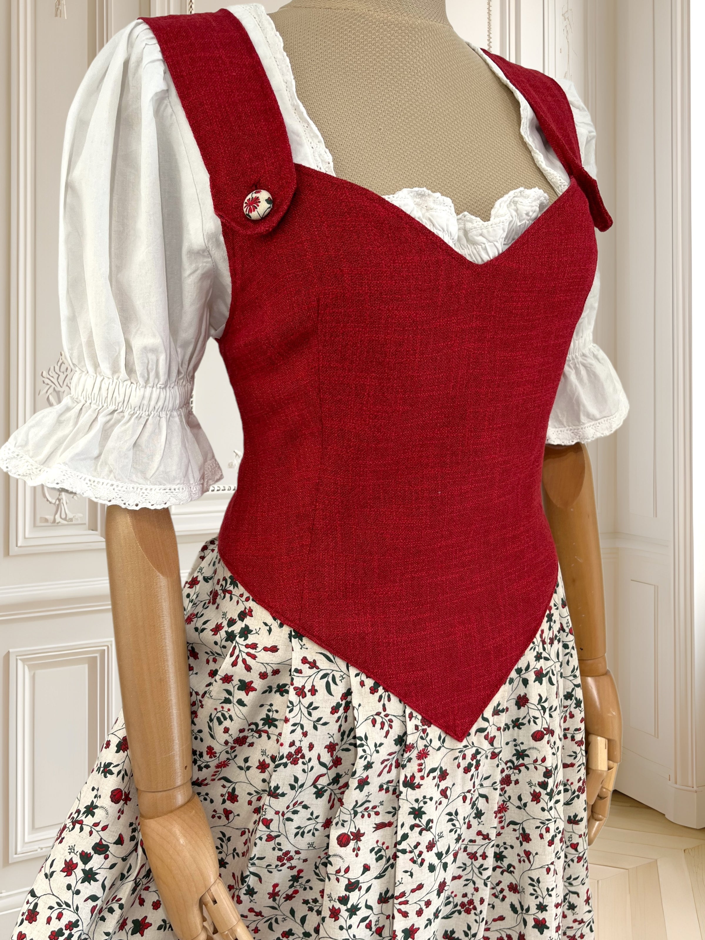 Rochie vintage lucrată manual mărimea M