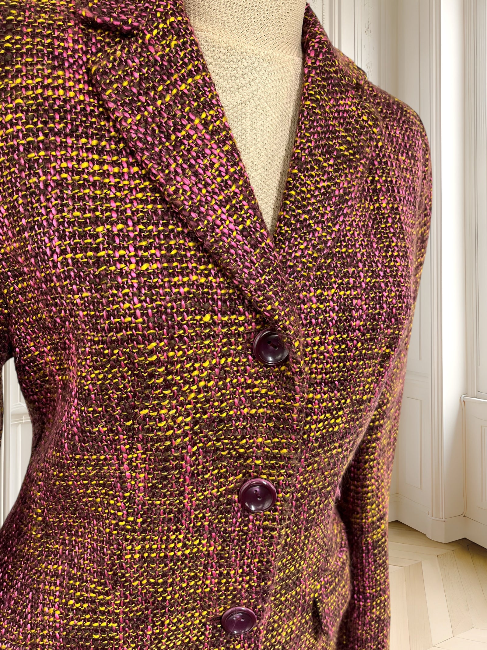 Sacou vintage din tweed mărimea M