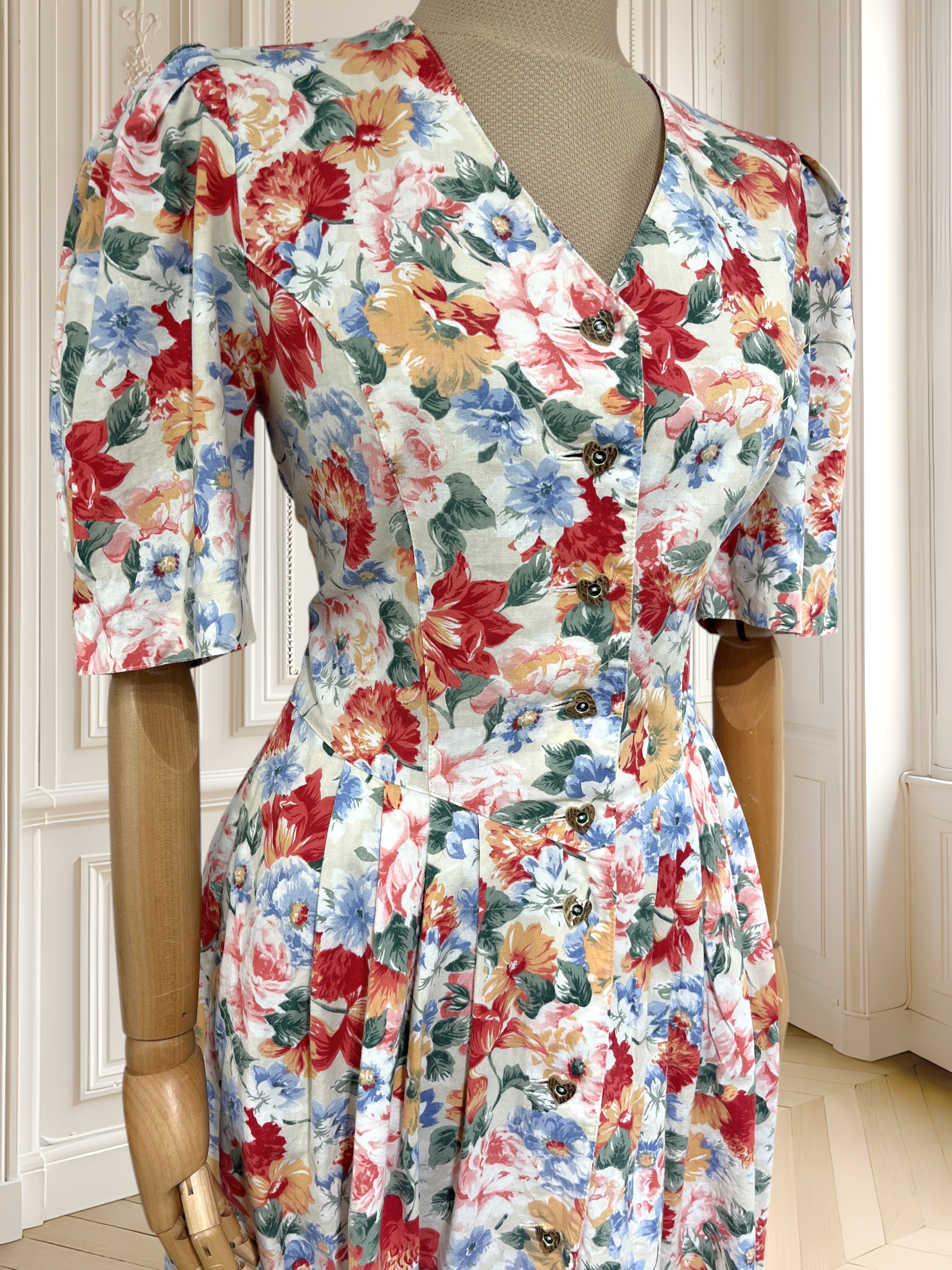 Rochie vintage din bumbac mărimea M
