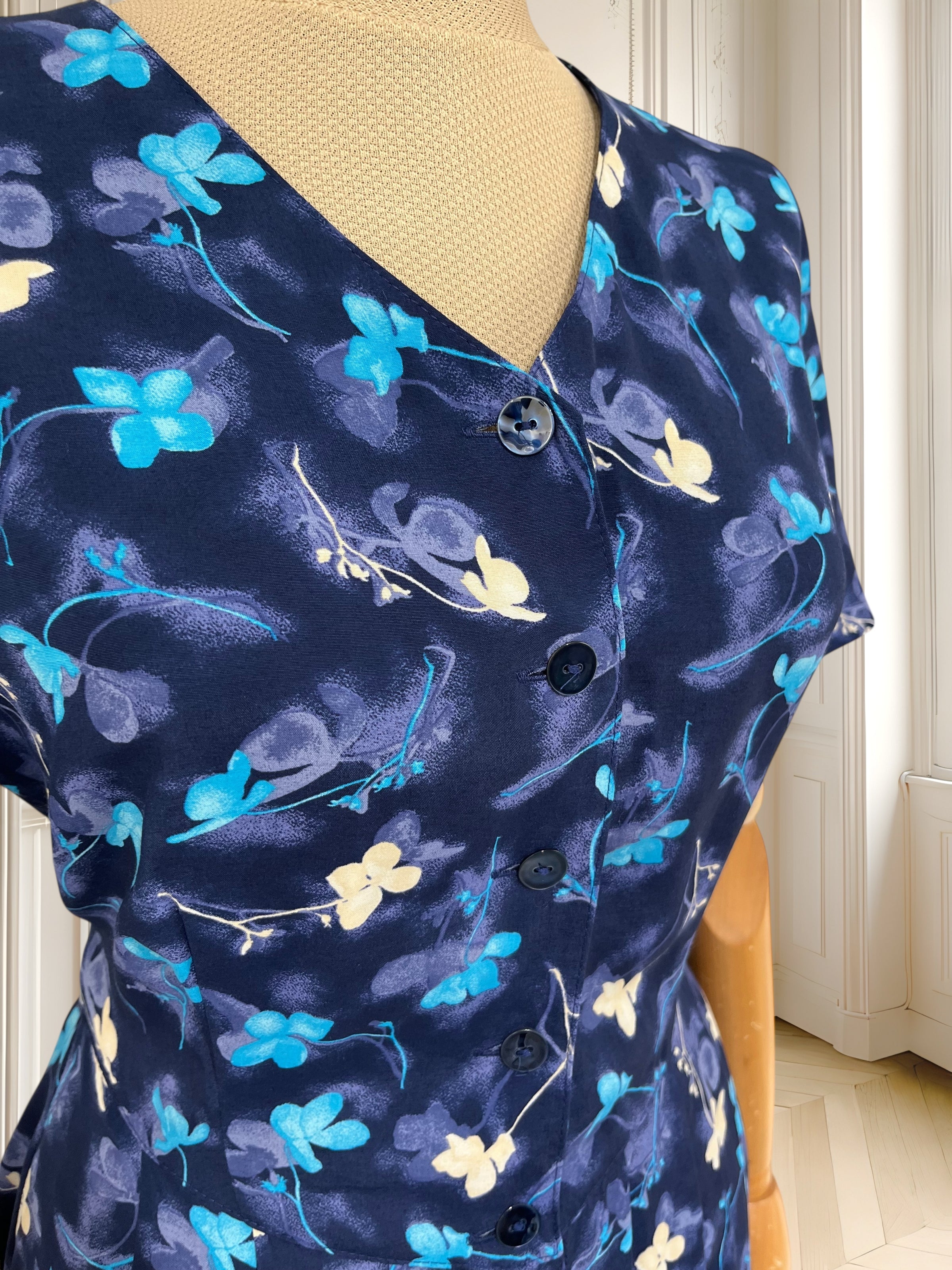 Rochie vintage din vâscoză mărimea M