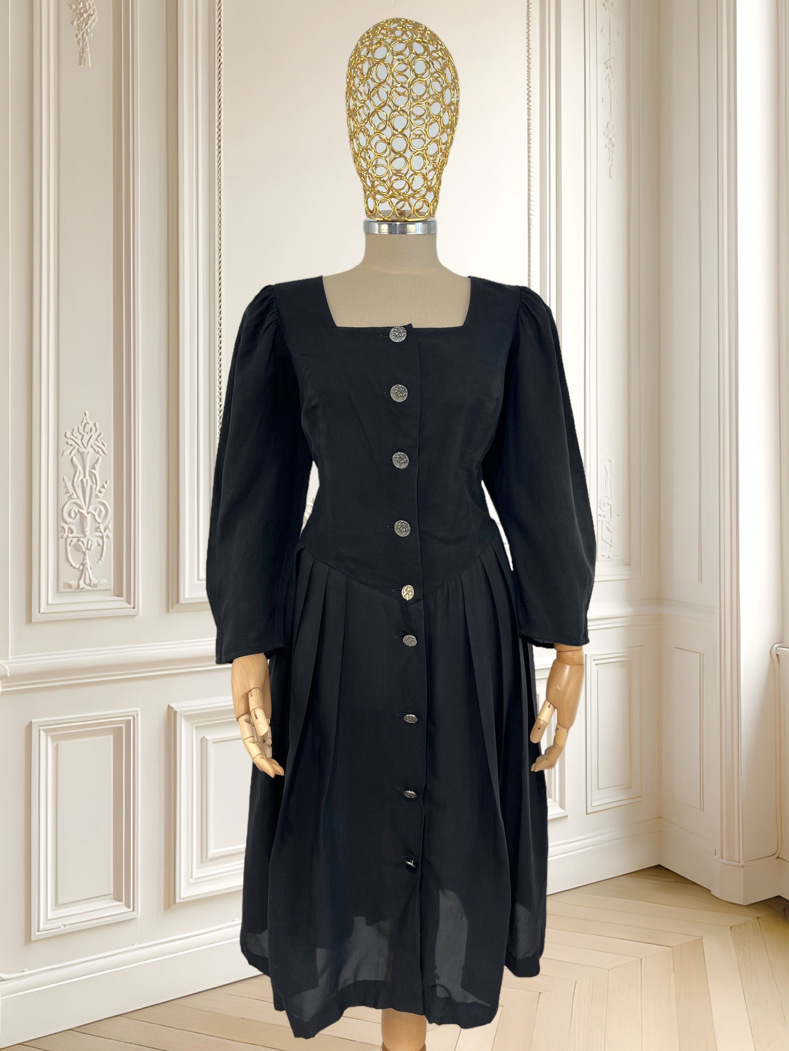 Rochie vintage cu nasturi metalici mărimea L
