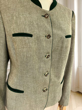 Încarcă imaginea în vizualizatorul Galerie, Sacou vintage din amestec de in mărimea L
