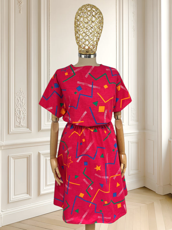 Rochie vintage din bumbac mărimea M