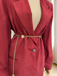 Sacou vintage din mătase naturală potrivit pentru M/L