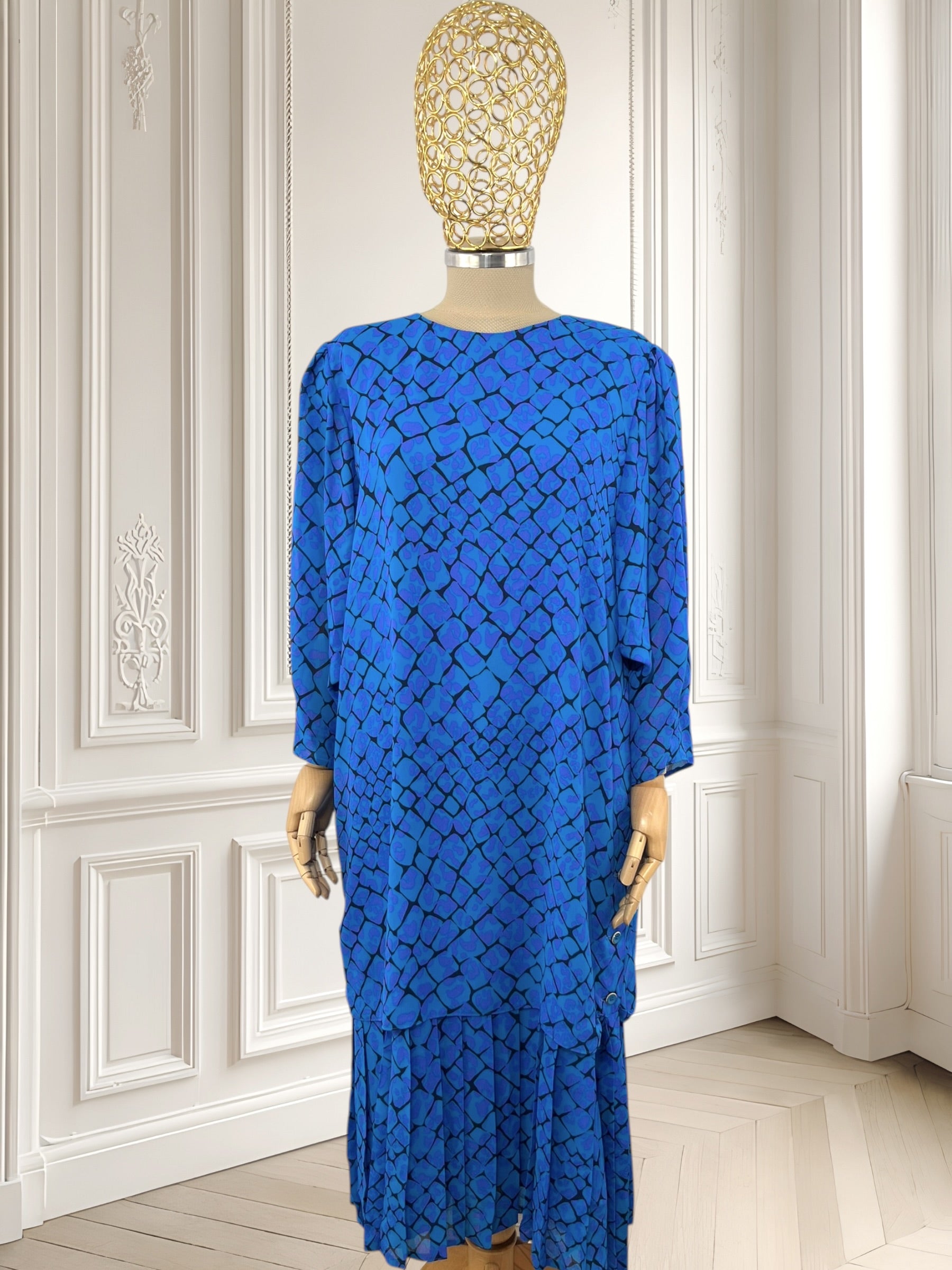Rochie vintage albastră potrivită pentru L/XL