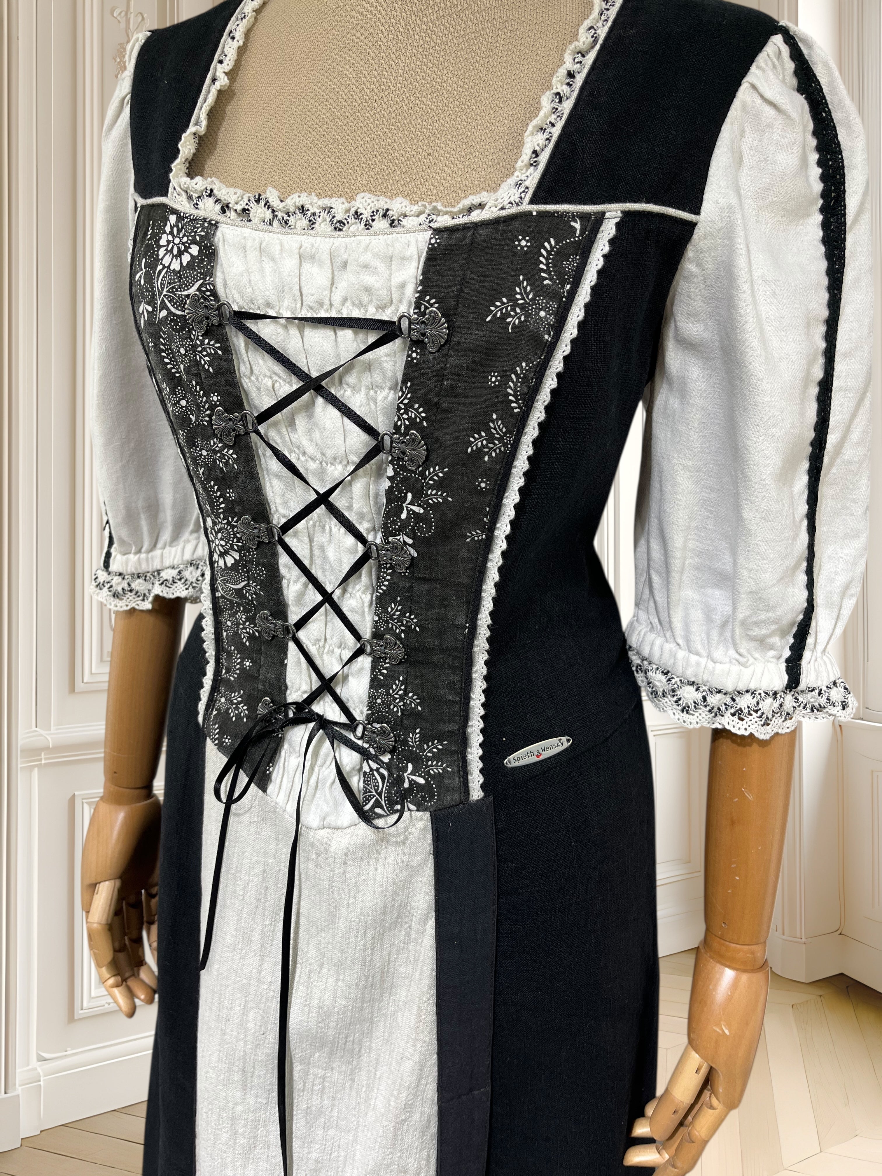 Rochie vintage din bumbac și in mărimea L