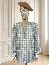 Încarcă imaginea în vizualizatorul Galerie, Sacou de primăvară în carouri potrivit pentru L/XL
