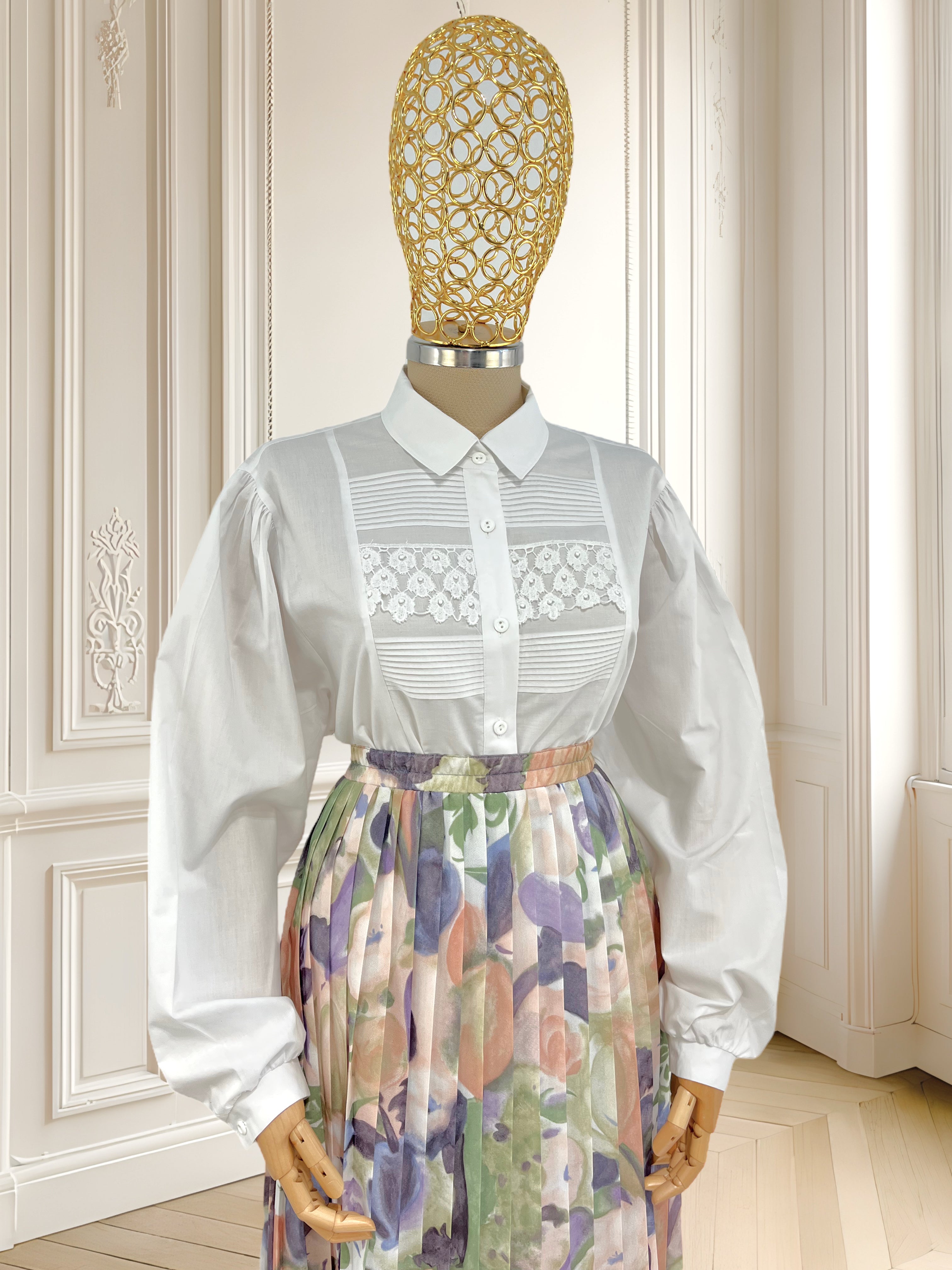 Cămașă vintage cu broderie mărimea L