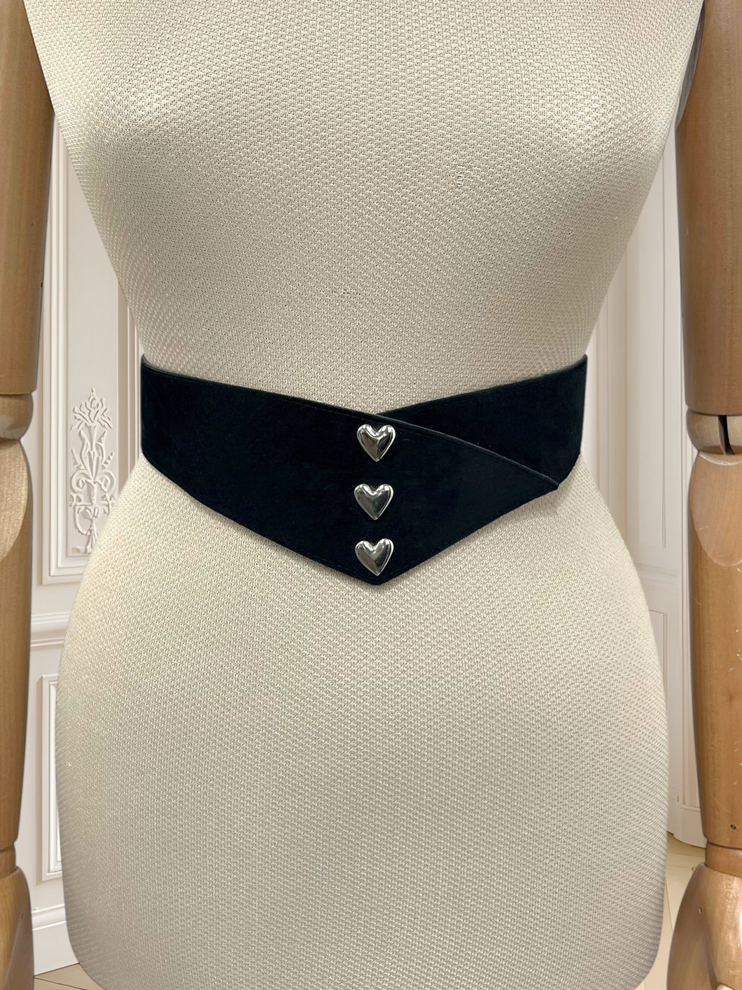 Centură vintage cu aspect de piele întoarsă