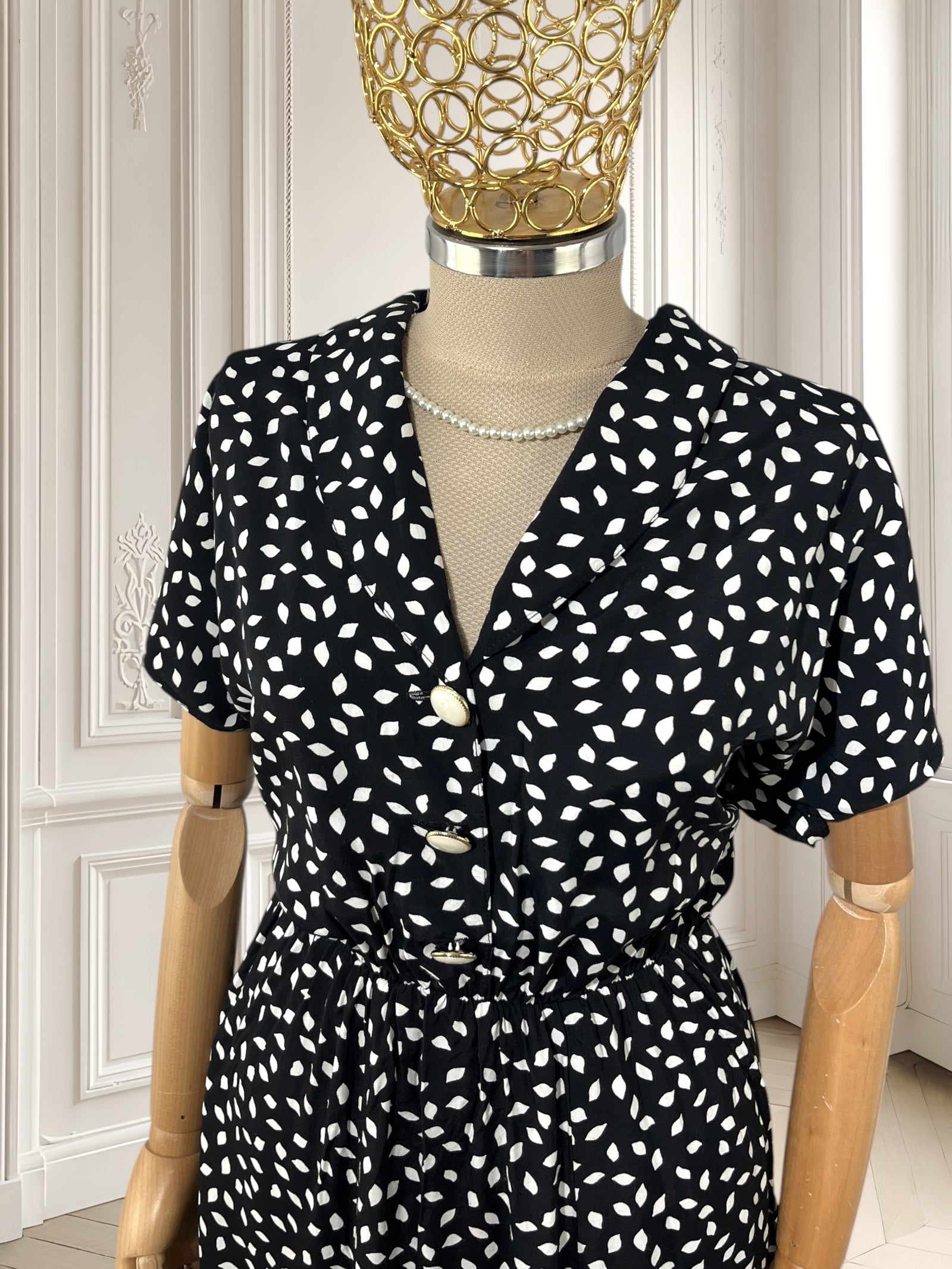 Rochie vintage din vâscoză mărimea M