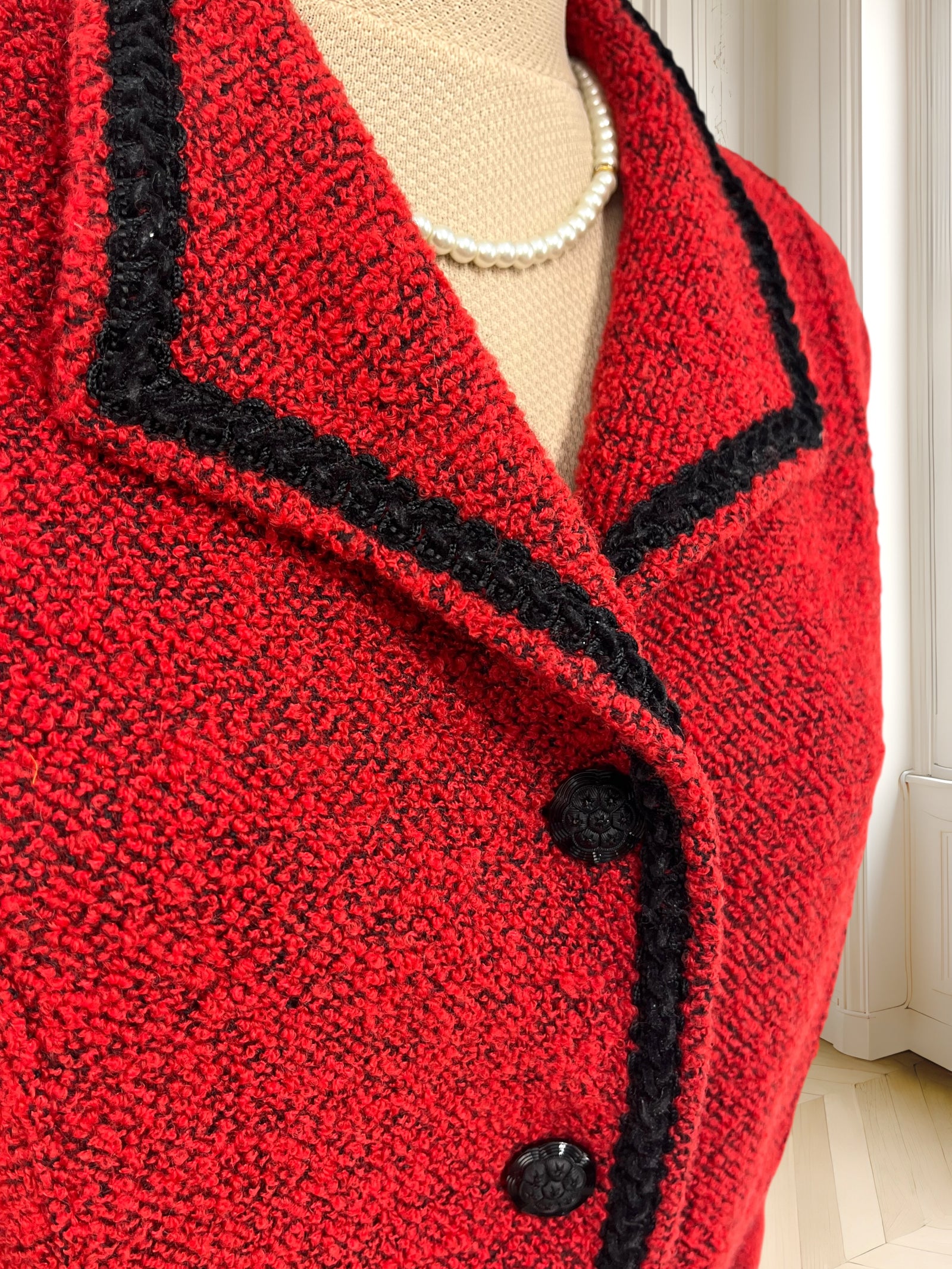 Sacou vintage din lână bouclé mărimea L