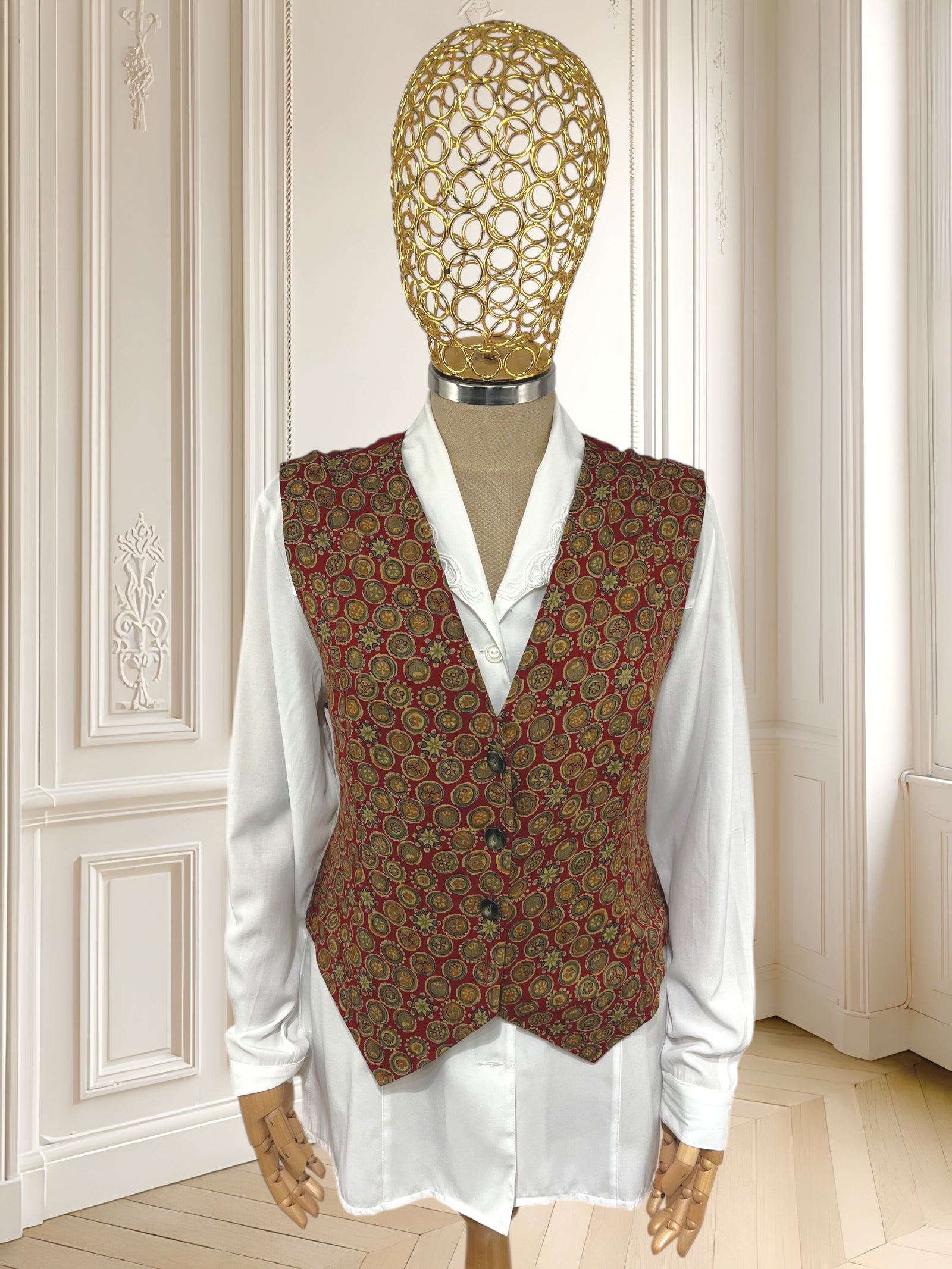 Vestă vintage din vâscoză mărimea M