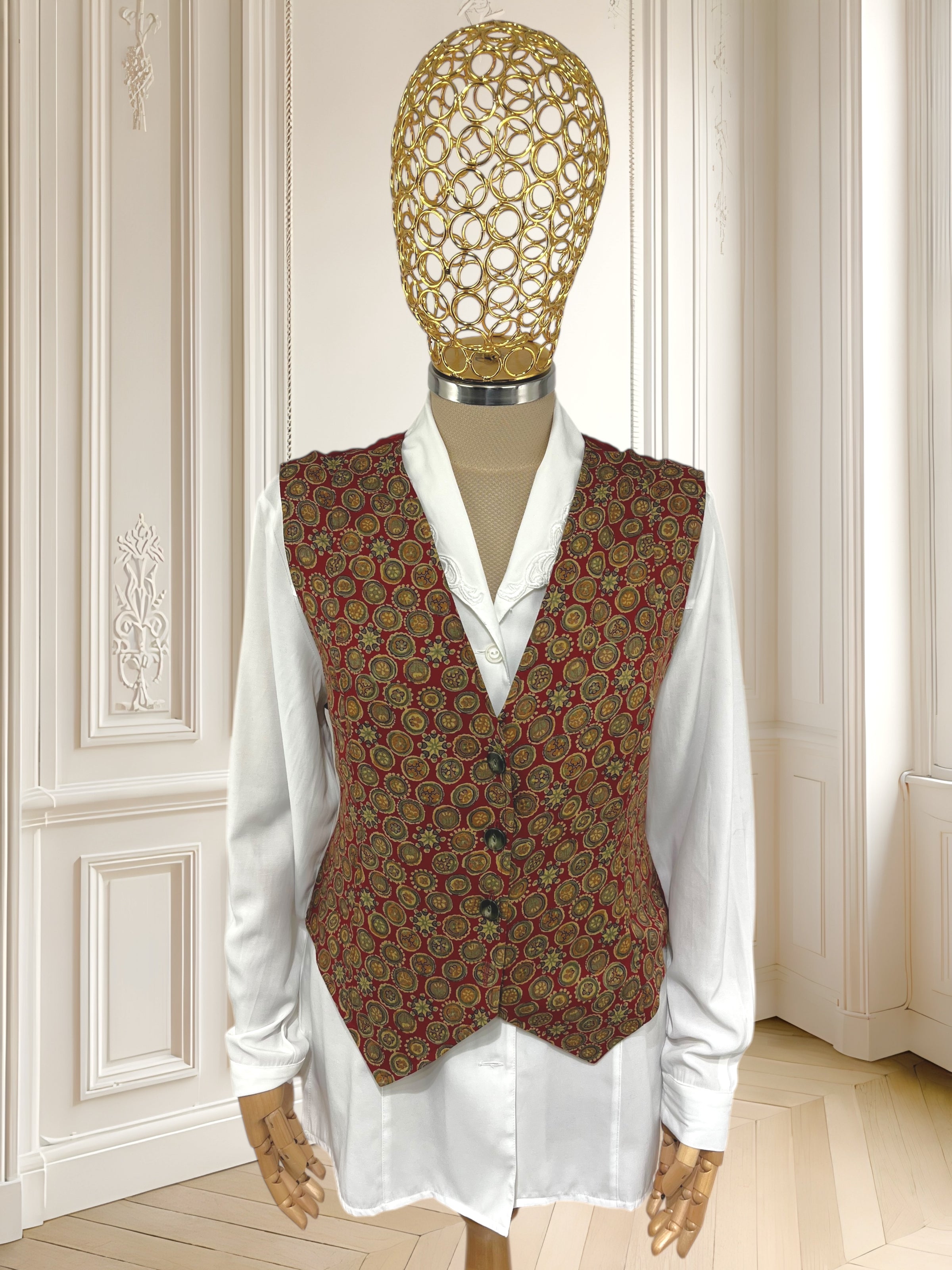 Vestă vintage din vâscoză mărimea M