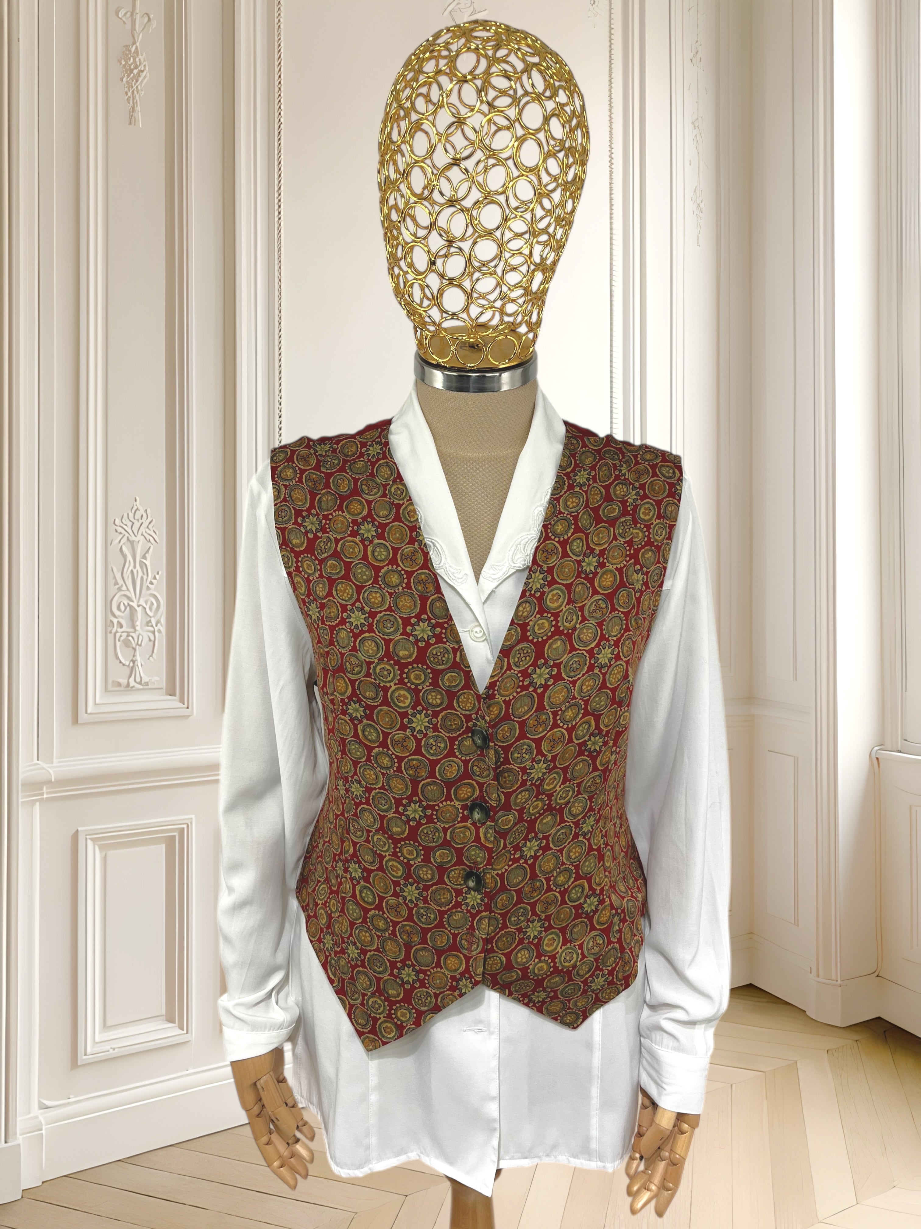 Vestă vintage din vâscoză mărimea M