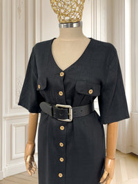 Rochie vintage din amestec de in mărimea L
