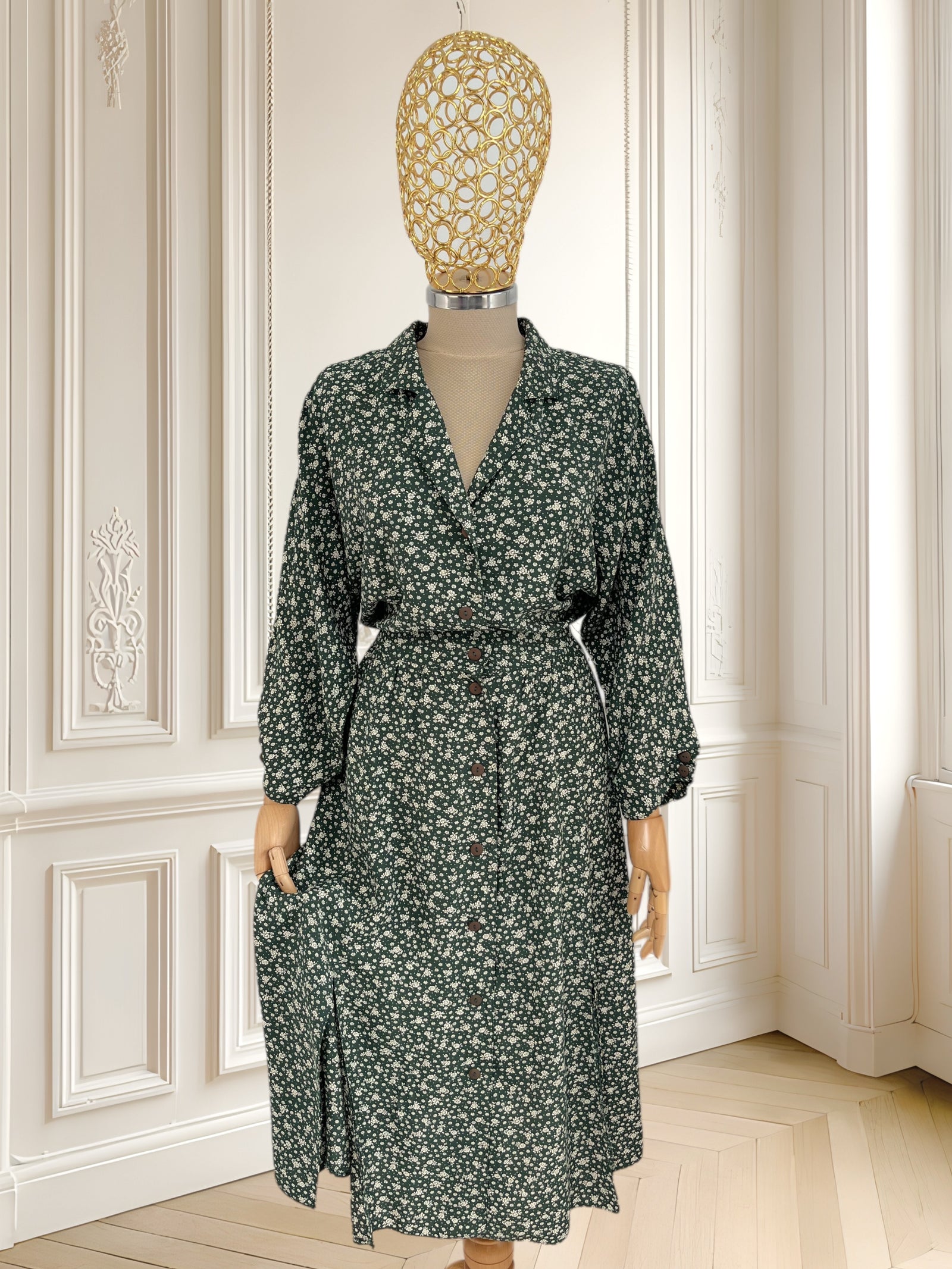 Rochie din vâscoză cu floricele mărimea M