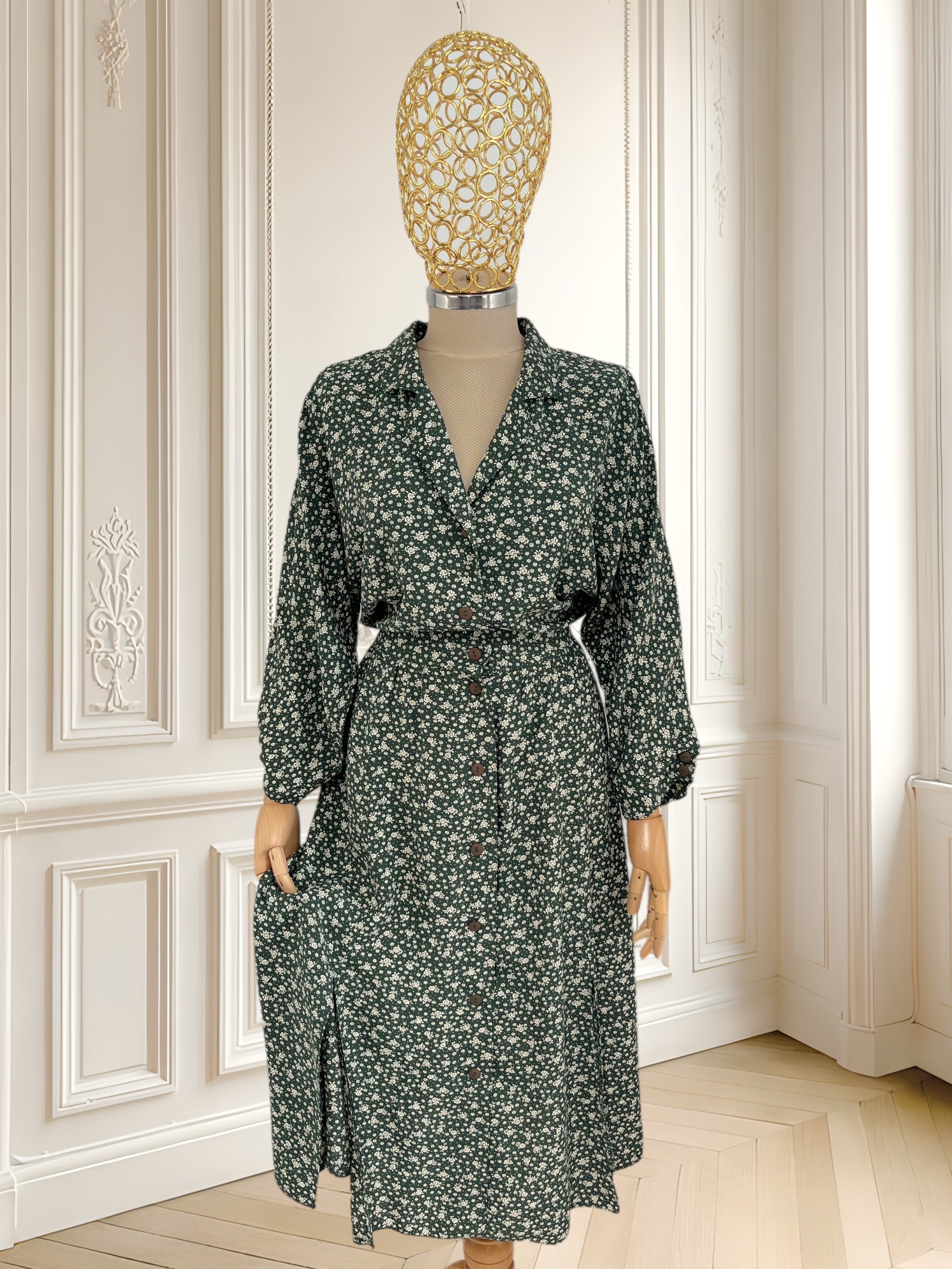 Rochie din vâscoză cu floricele mărimea M