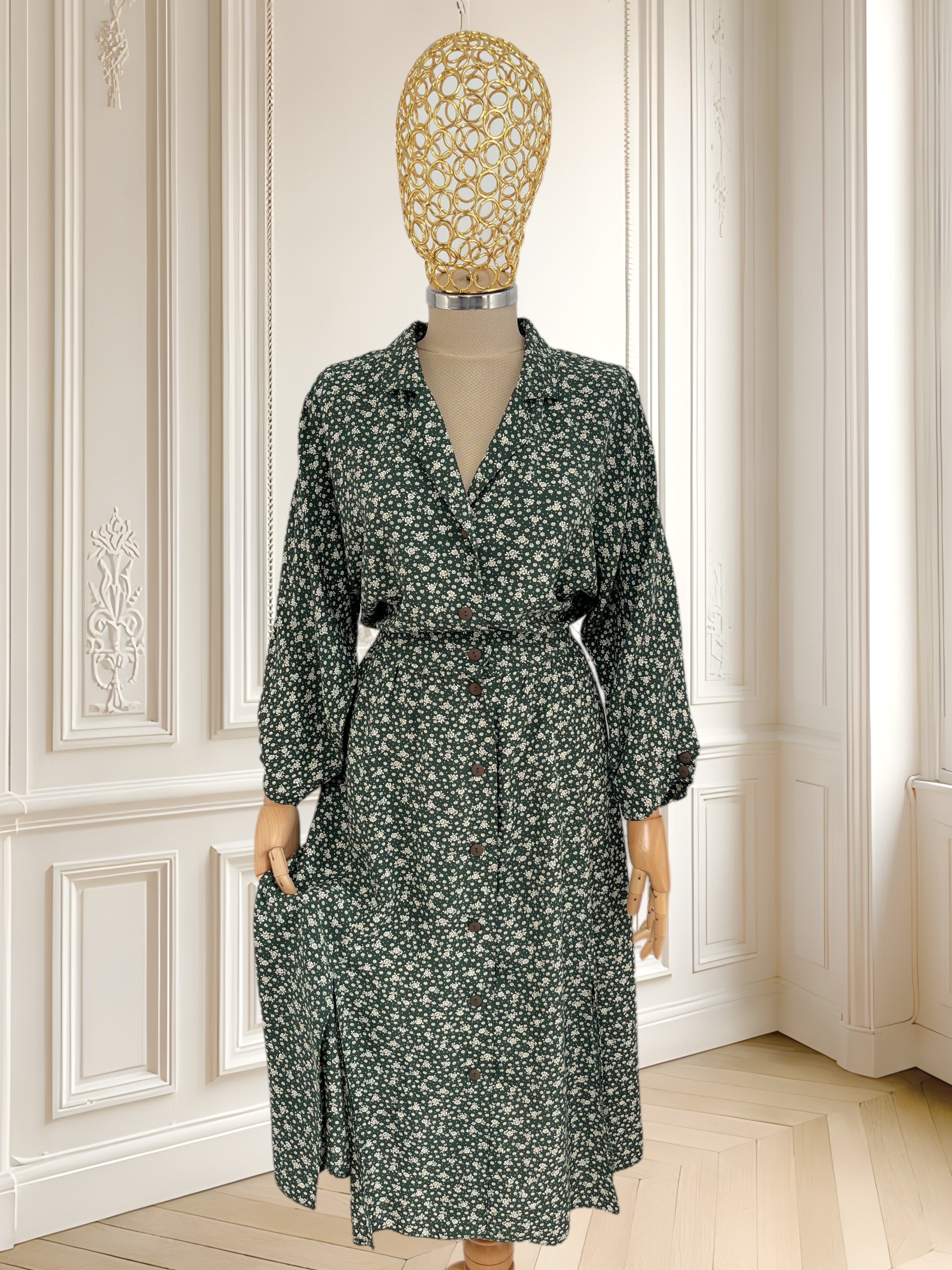 Rochie din vâscoză cu floricele mărimea M