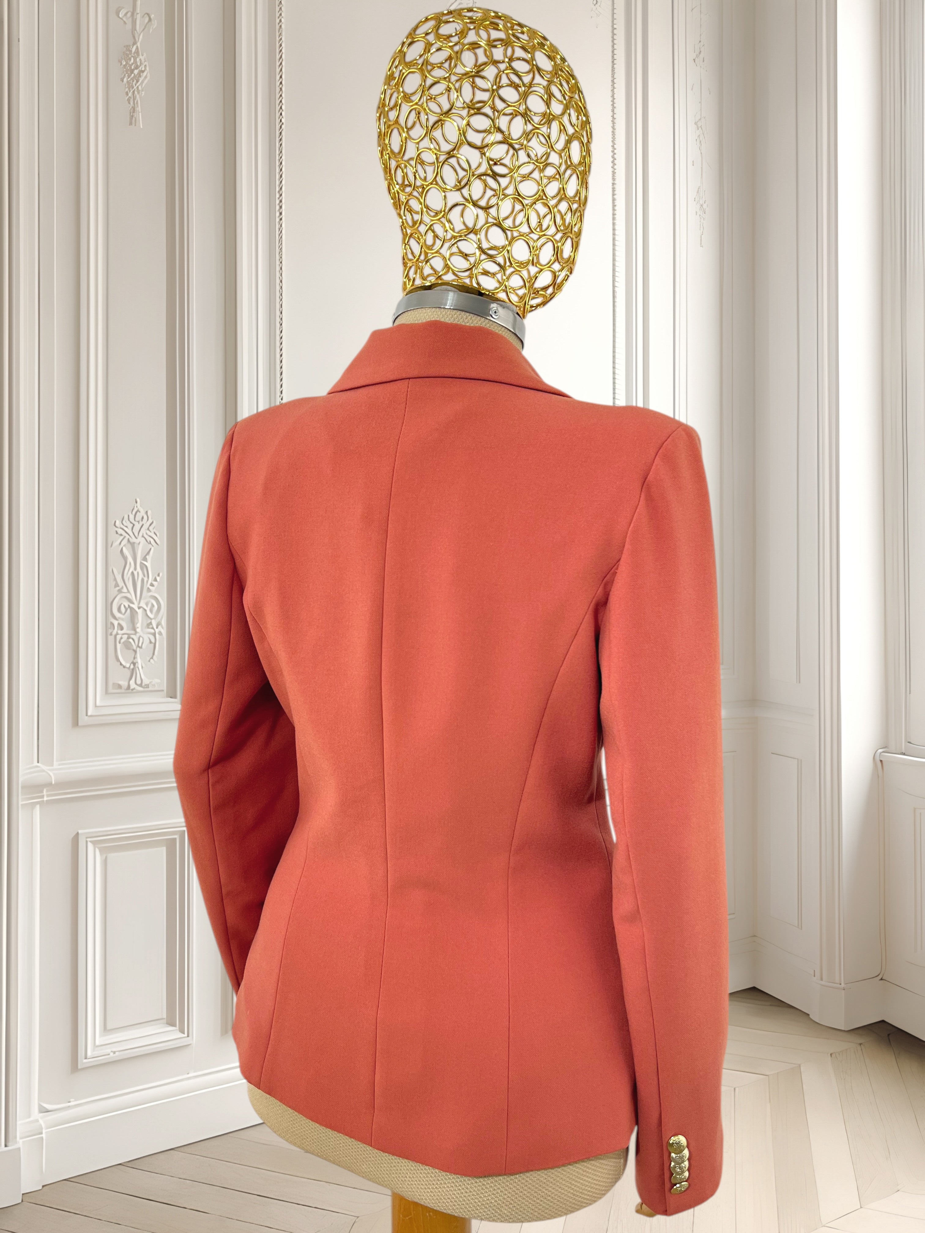 Sacou coral cambrat potrivit pentru XS/S