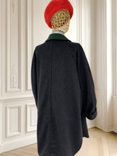 Încarcă imaginea în vizualizatorul Galerie, Palton vintage supradimensionat din lână și cașmir potrivit pentru L/XL
