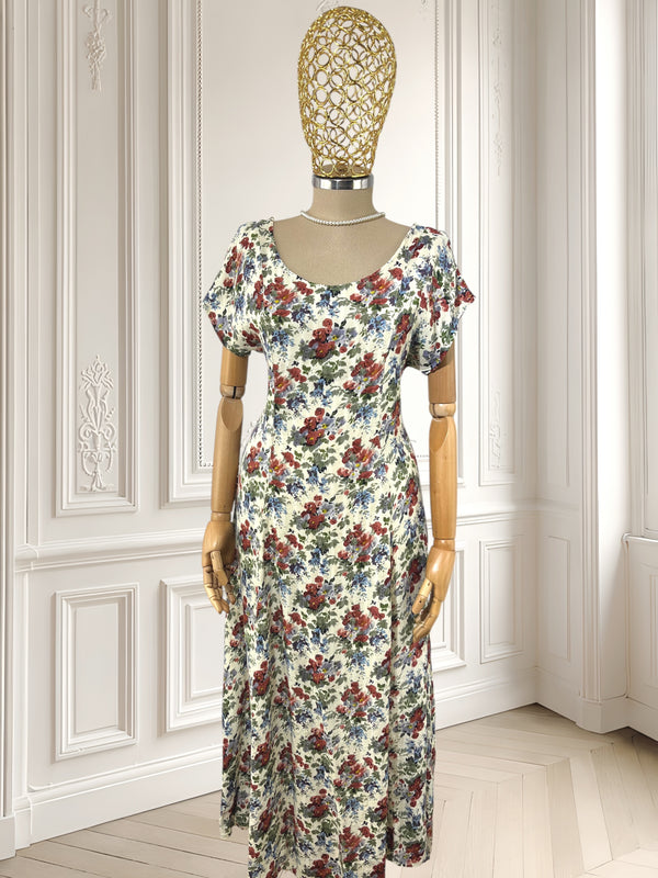 Rochie vintage din vâscoză potrivită pentru S/M