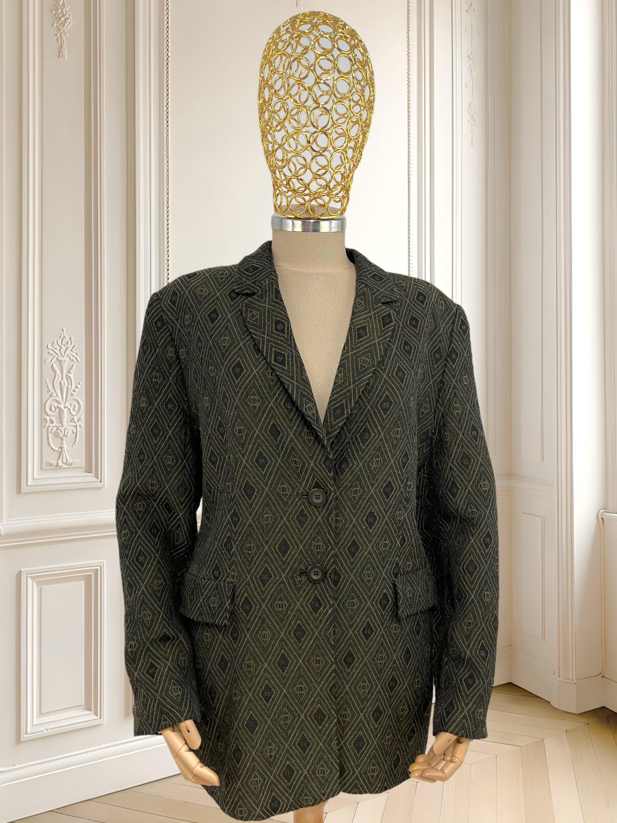 Sacou vintage din brocart mărimea L