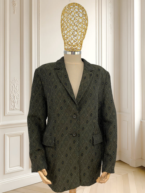 Sacou vintage din brocart mărimea L