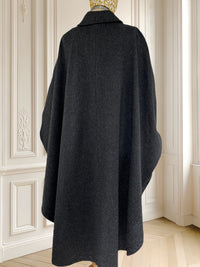 Capă vintage din lână pură și alpaca potrivită pentru XL/XXL