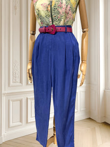 Pantaloni albaștri din vâscoză mărimea S