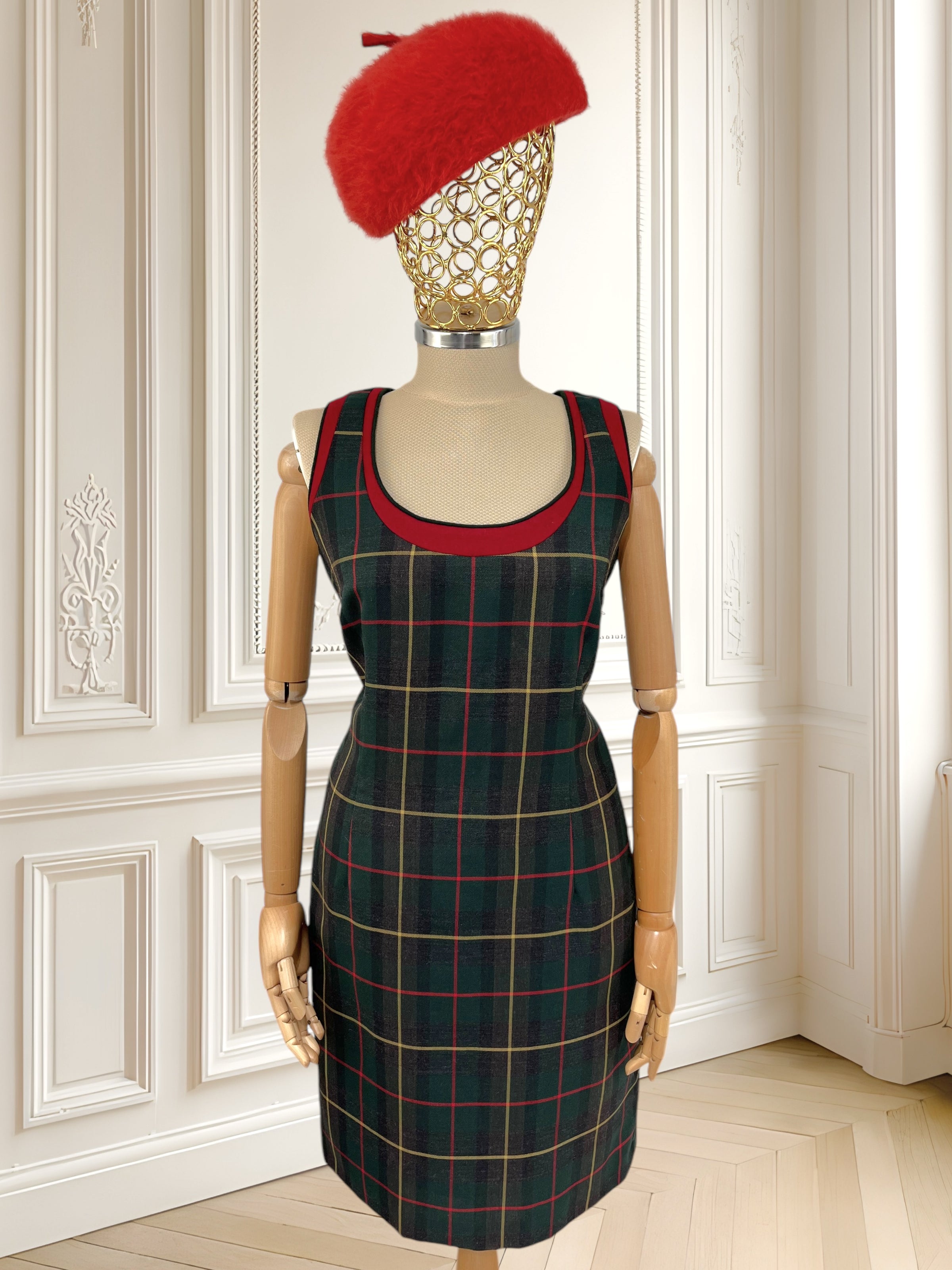 Rochie vintage din amestec de lână potrivită pentru M/L