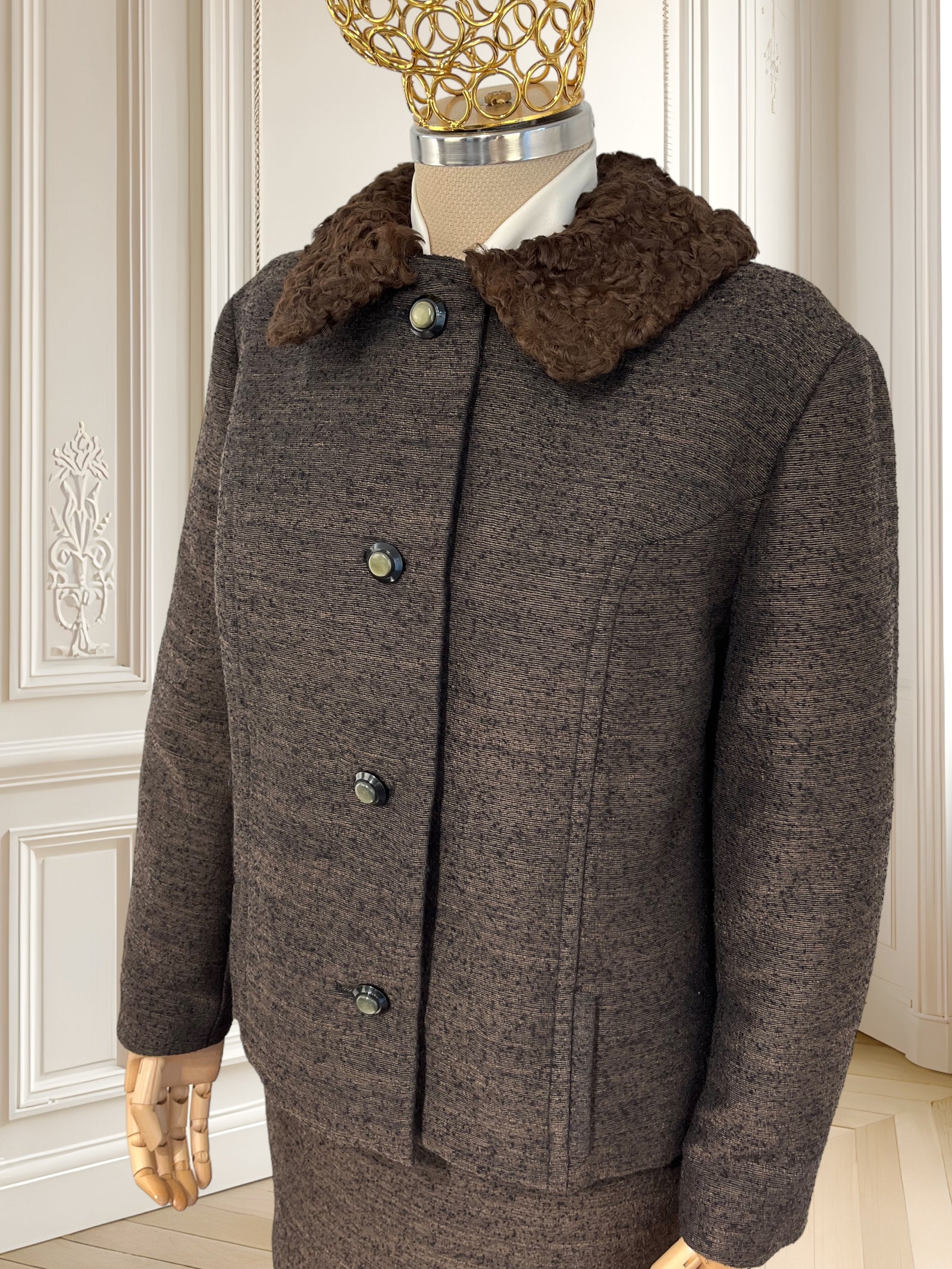 Costum vintage din lână mărimea M