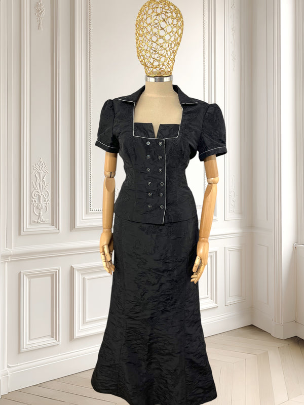 Compleu vintage cu efect perlat mărimea M
