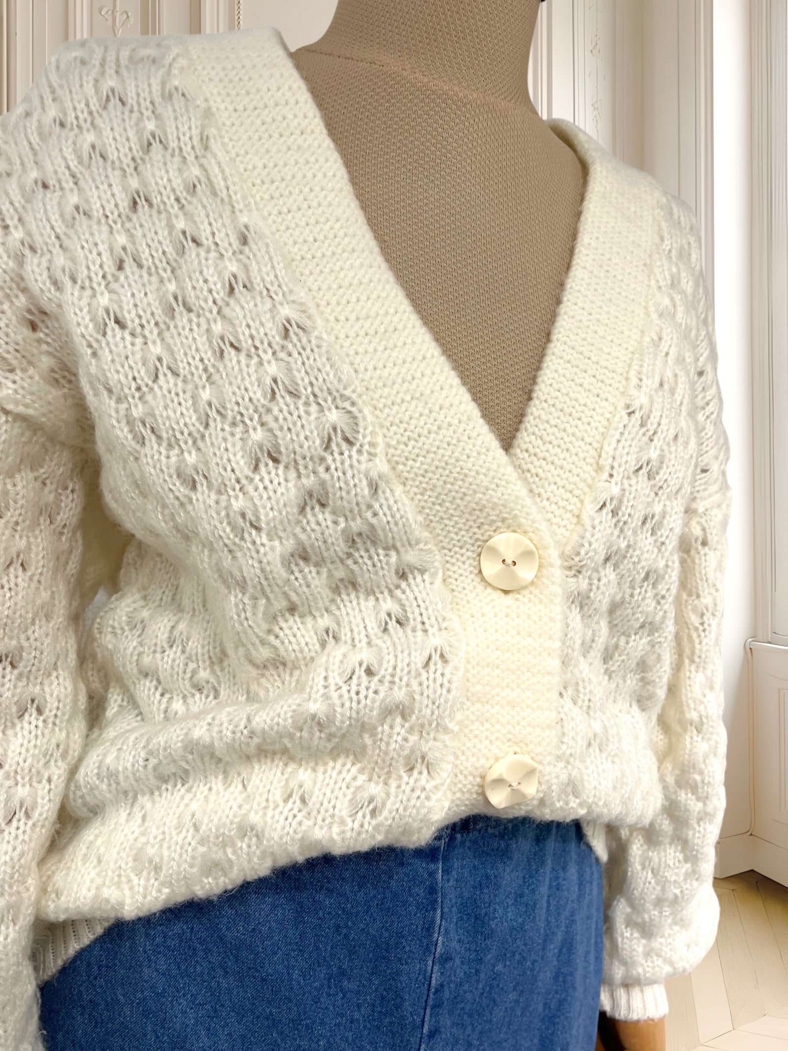 Cardigan vintage tricotat mărimea M