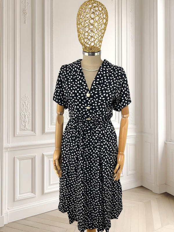 Rochie vintage din vâscoză mărimea M