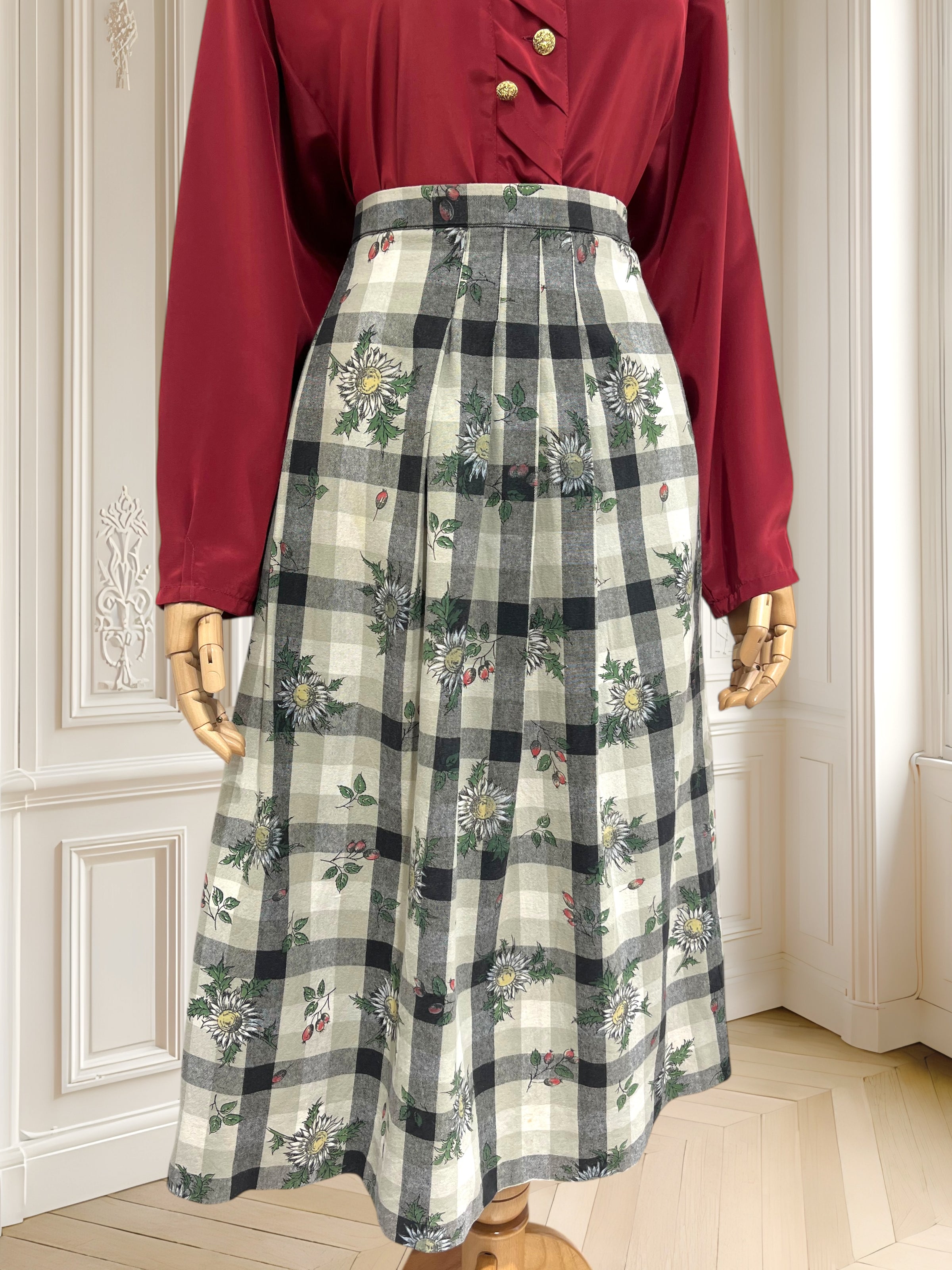 Fustă vintage din bumbac mărimea XL