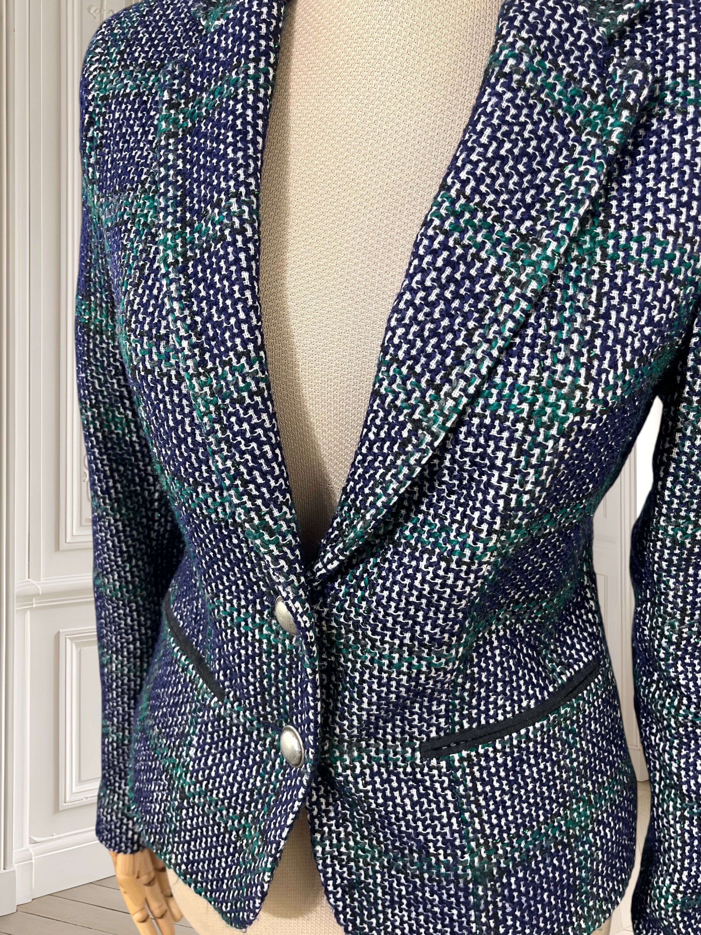 Sacou smart casual din tweed potrivit pentru XS/S