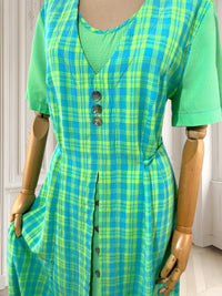 Rochie vintage din amestec de vâscoză mărimea L