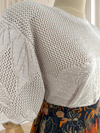 Tricou crem brodat mărimea M