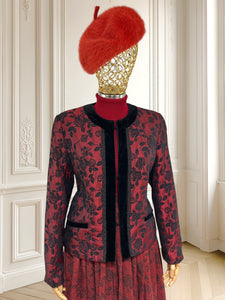Sacou vintage din brocart sidefat potrivit pentru M/L
