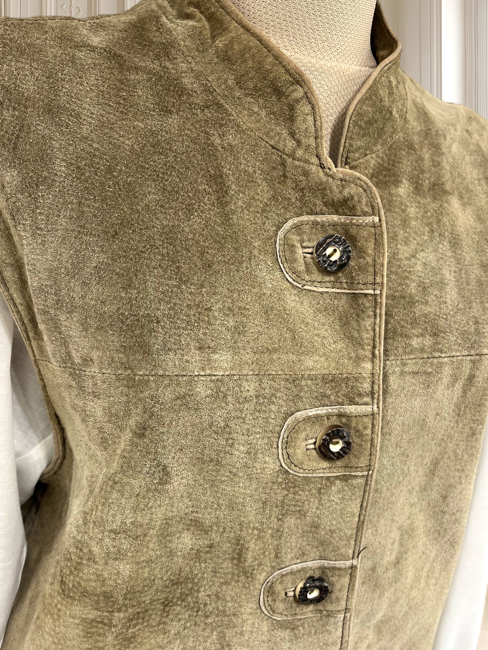 Vestă vintage din piele naturală mărimea L
