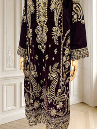 Rochie din catifea de inspirație orientală mărimea S
