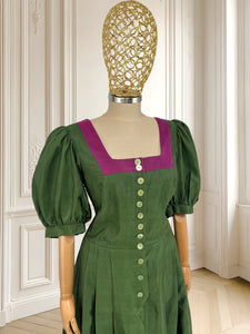 Rochie vintage din amestec de mătase mărimea L