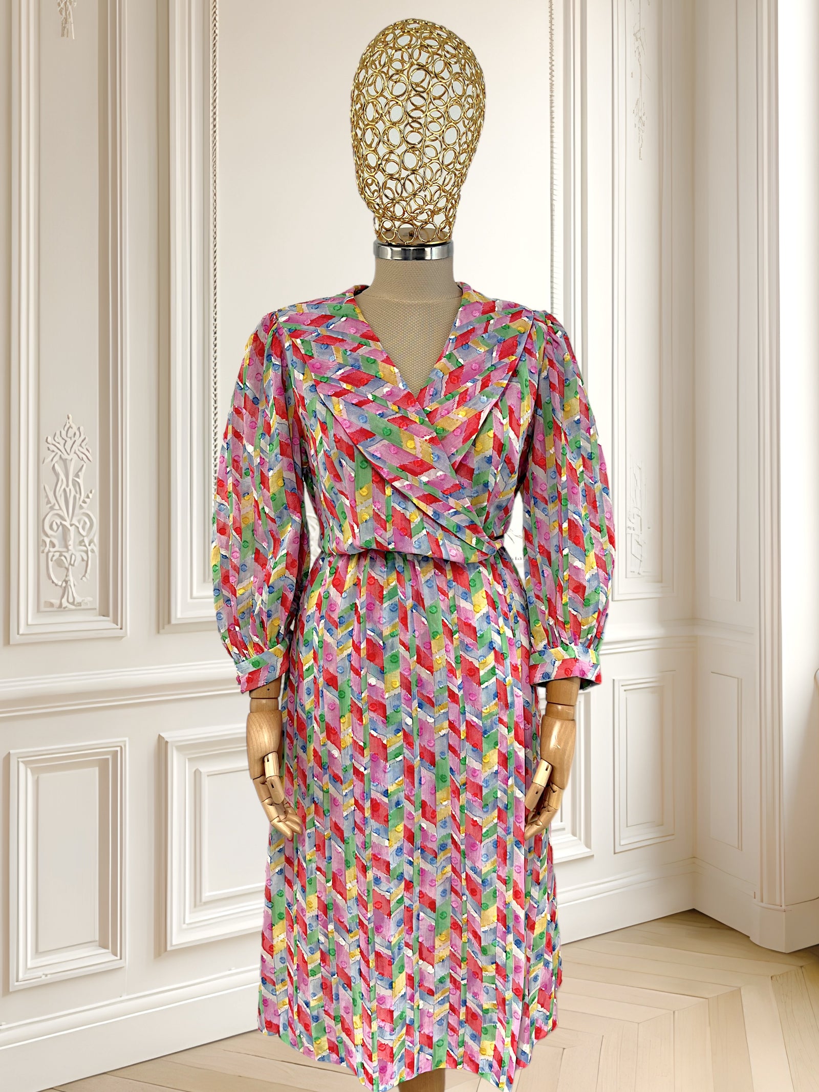 Rochie vintage lucrată manual mărimea S