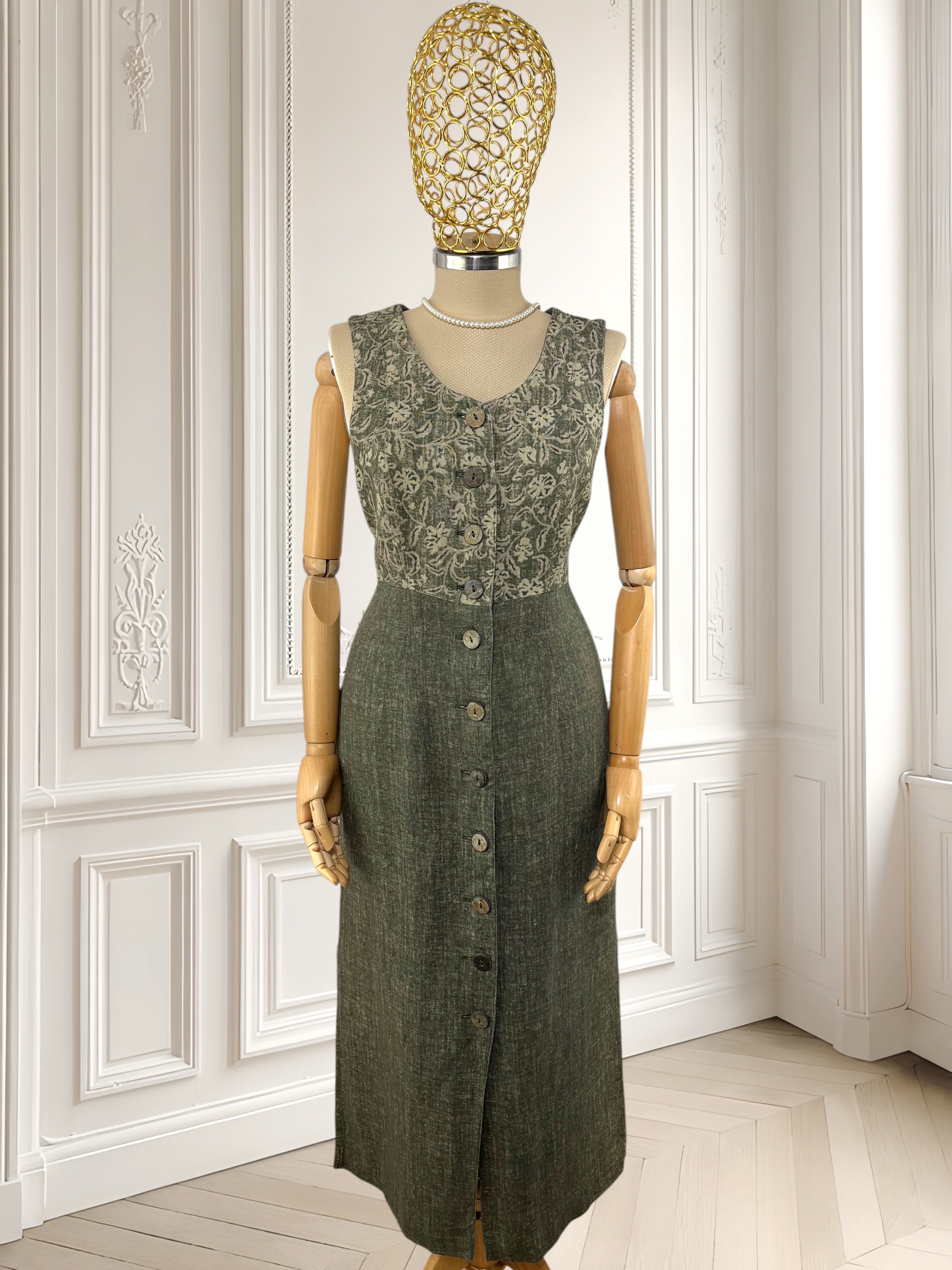 Rochie vintage din in mărimea M