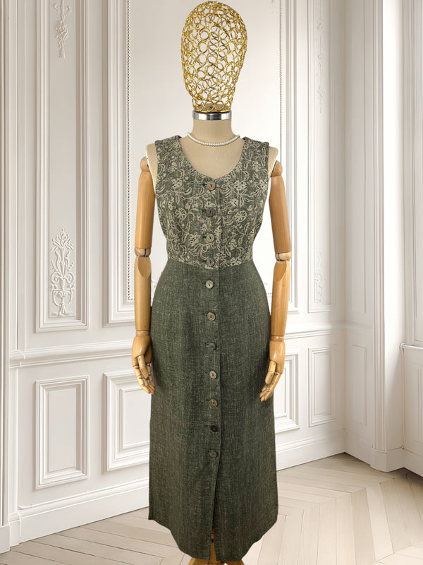 Rochie vintage din in mărimea M