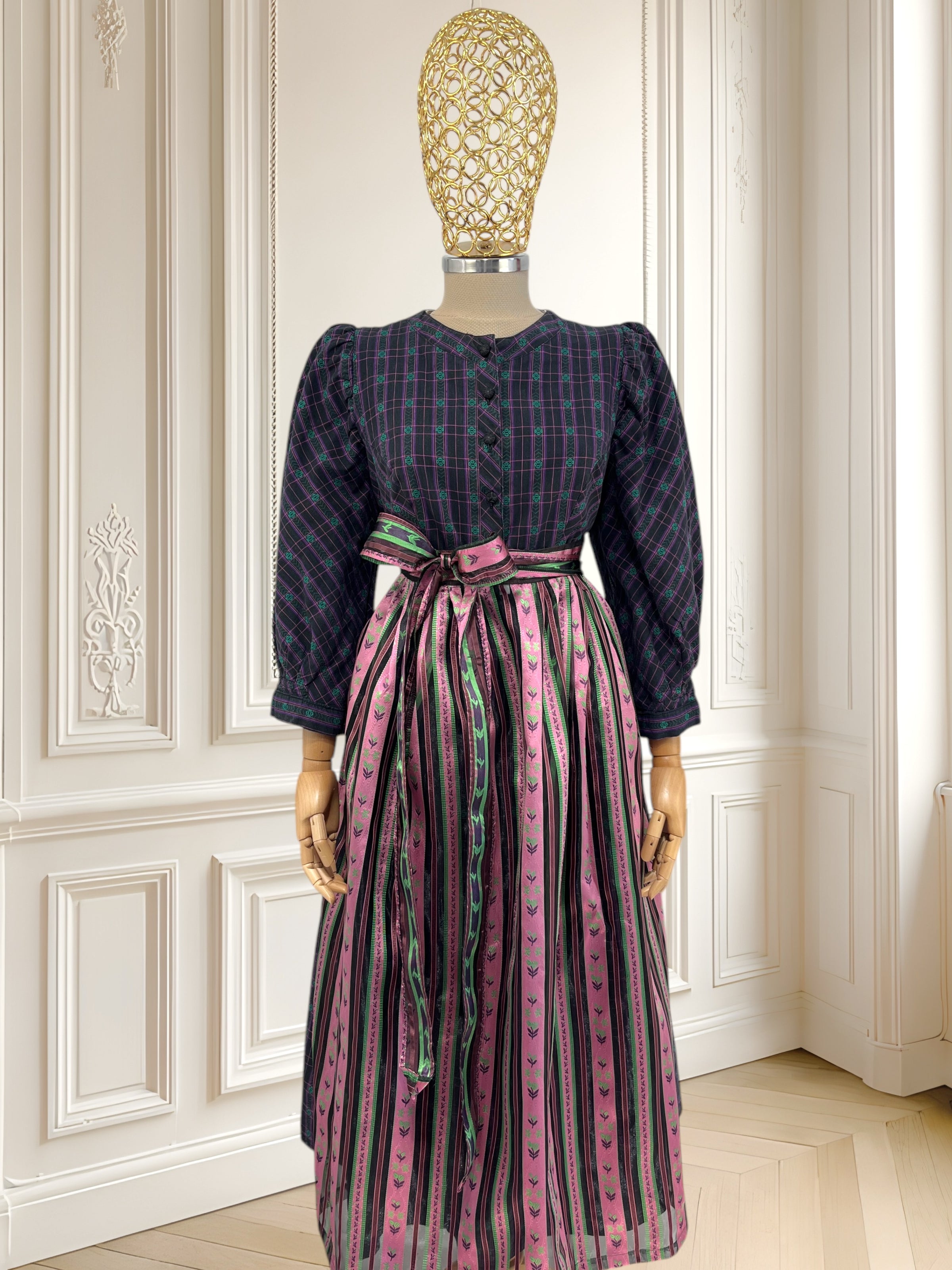 Rochie vintage din bumbac mărimea L
