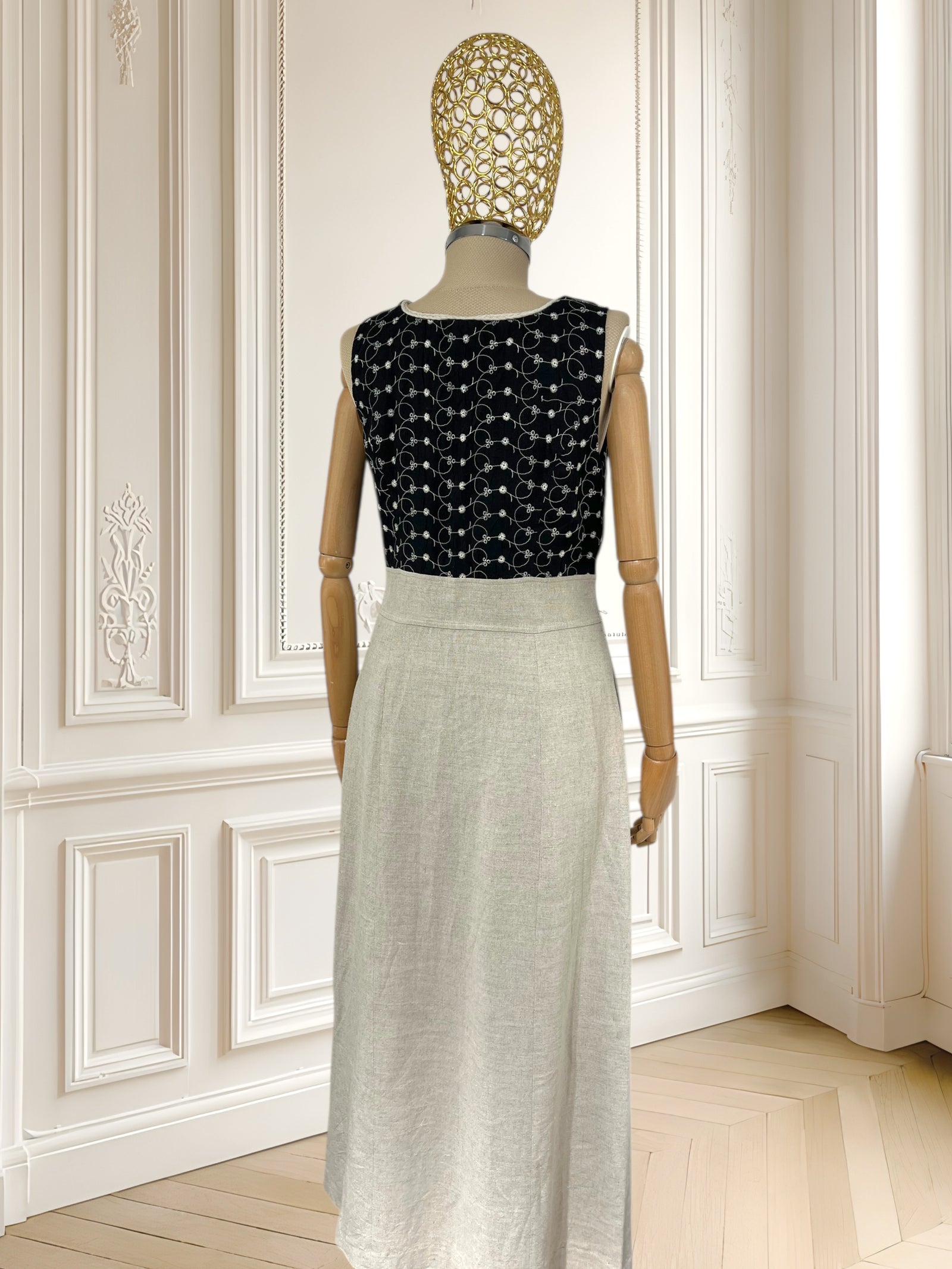 Rochie vintage din amestec de in mărimea M