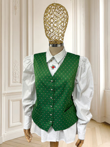 Vestă vintage cu nasturi metalici mărimea M